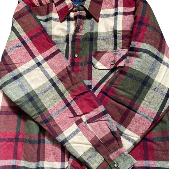 Town Craft Other - Plaid Men's Shirt - Red, Green, and White